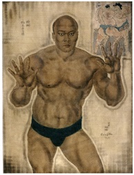 《礼拝》1962-63年 油彩・カンヴァス 114.8×147.0cm　パリ市立近代美術館蔵